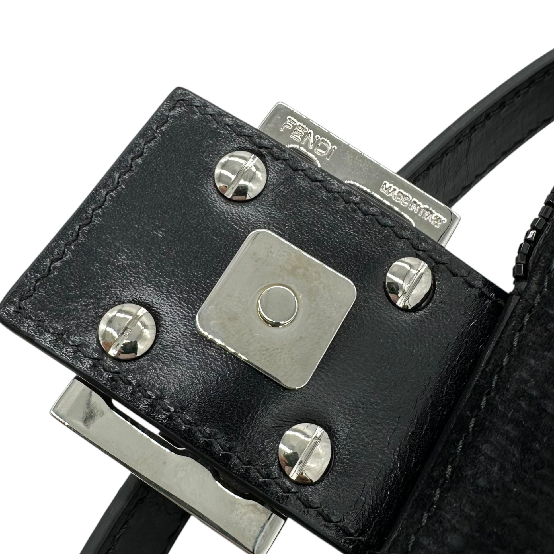 Fendi Black Beaded Baguette Bag - Outfit Repeater