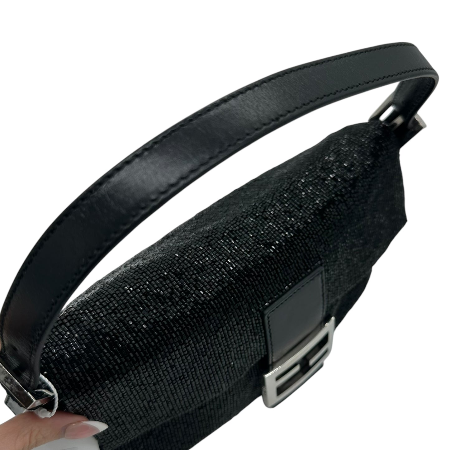 Fendi Black Beaded Baguette Bag - Outfit Repeater