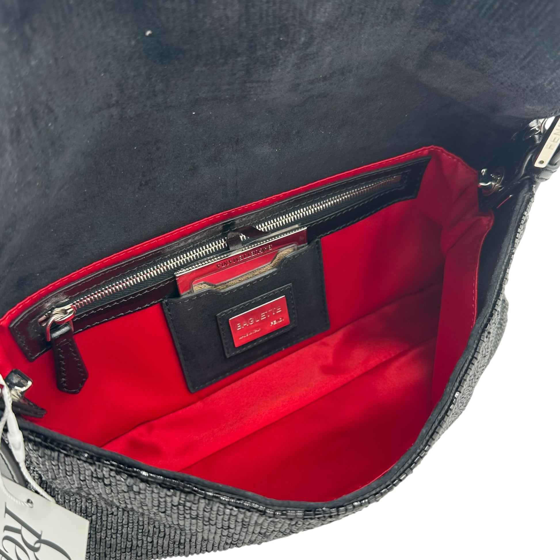 Fendi Black Beaded Baguette Bag - Outfit Repeater