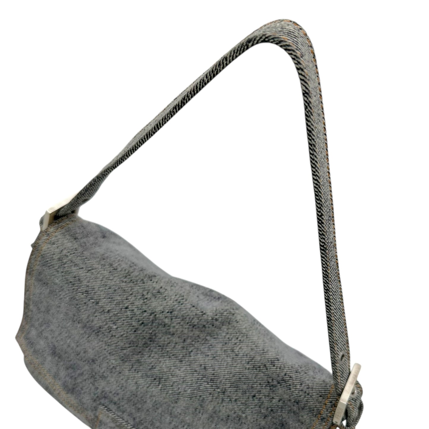 Fendi Light Wash Denim Look Suede Mama Baguette Bag RARE - Outfit Repeater