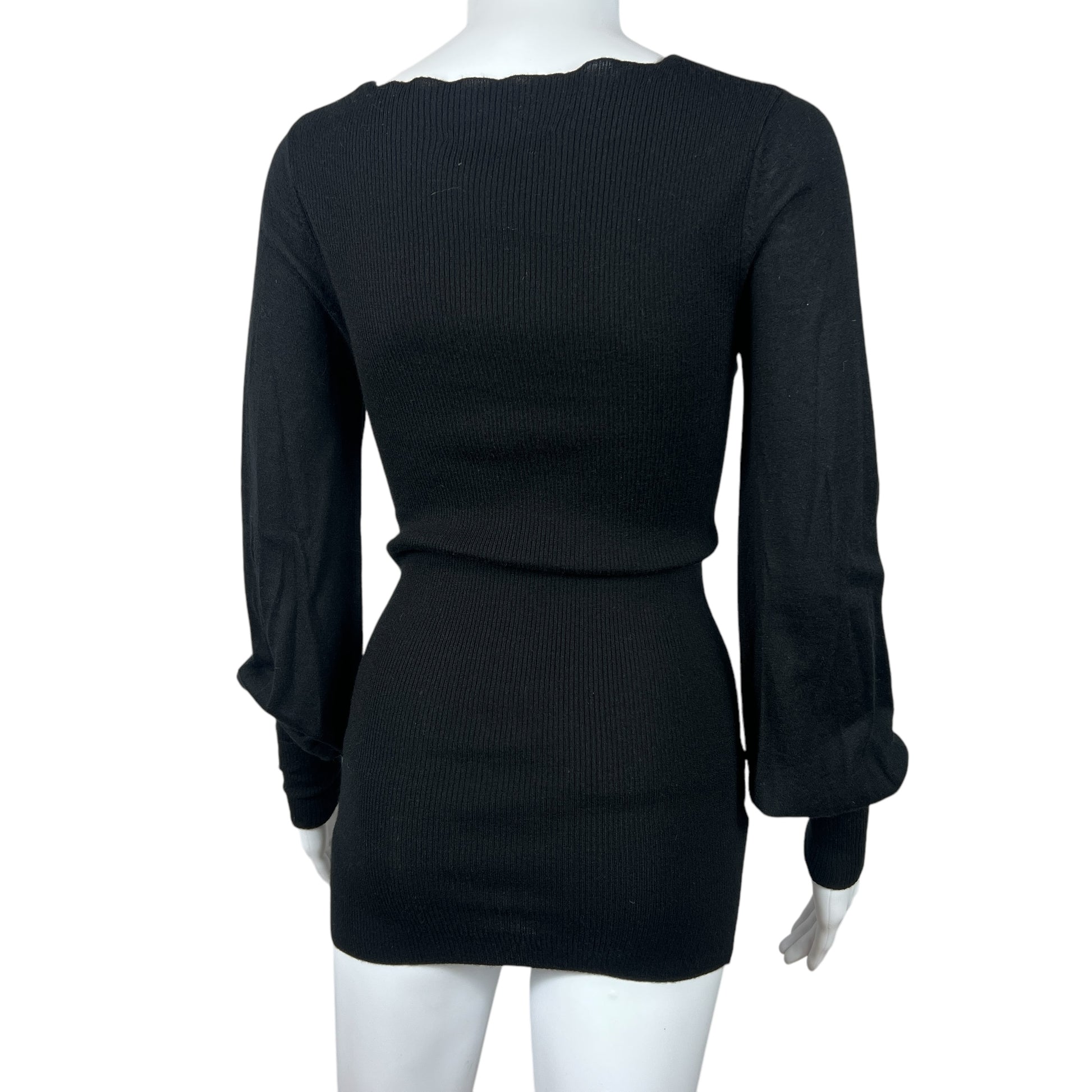 Valentino Black Cashmere V-Neck Button Sweater - Outfit Repeater