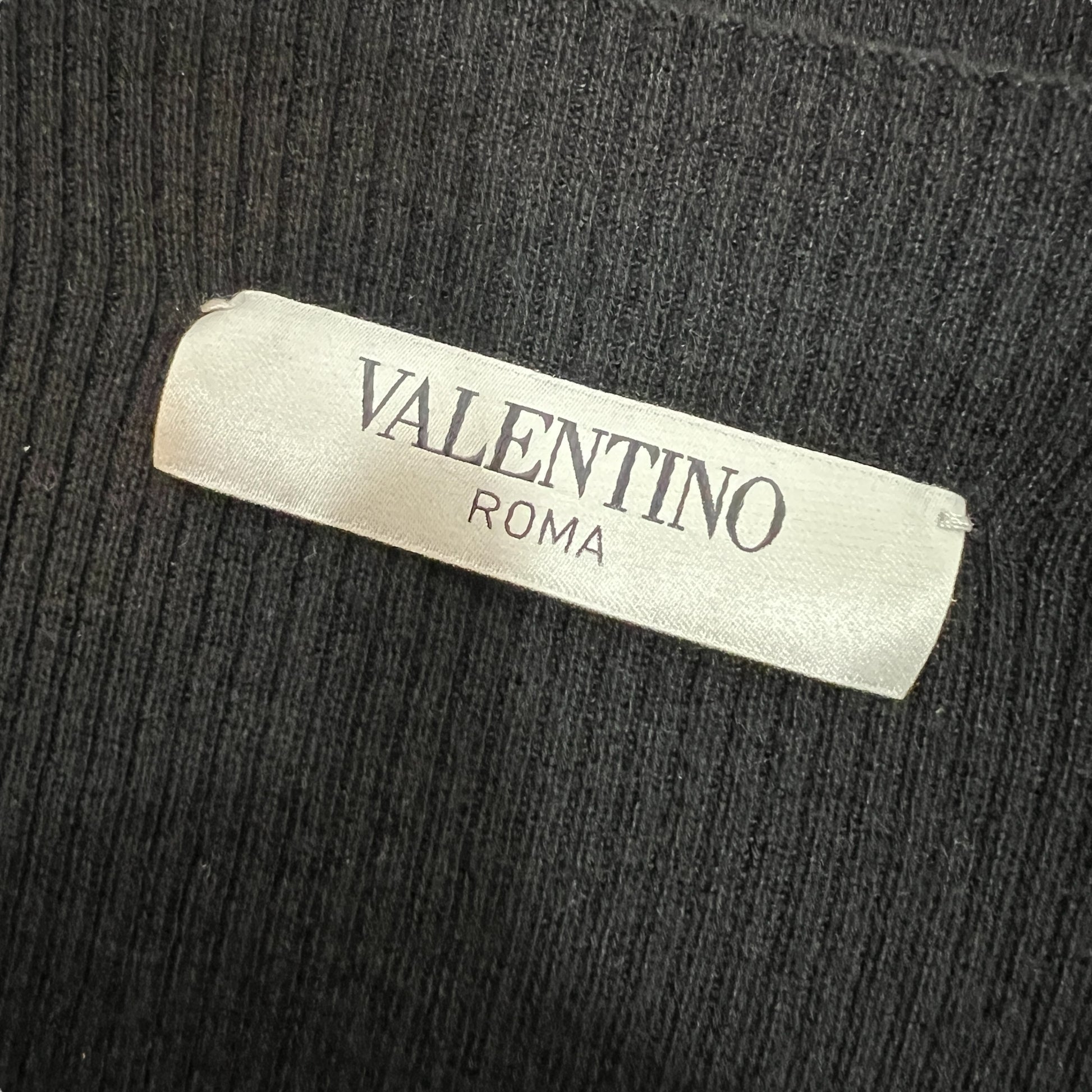 Valentino Black Cashmere V-Neck Button Sweater - Outfit Repeater