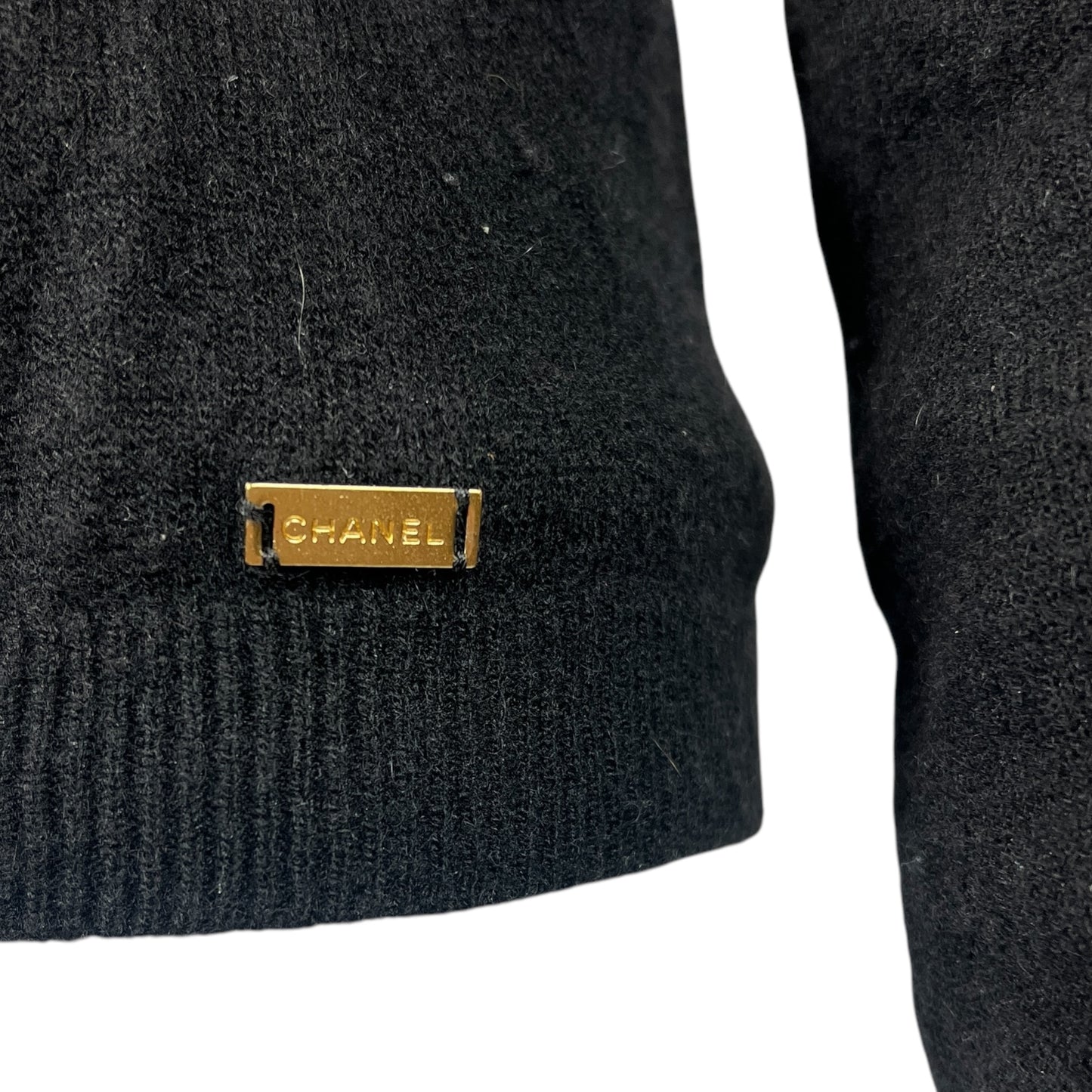 Chanel F/W 2001 Black Cashmere Turtleneck Sweater