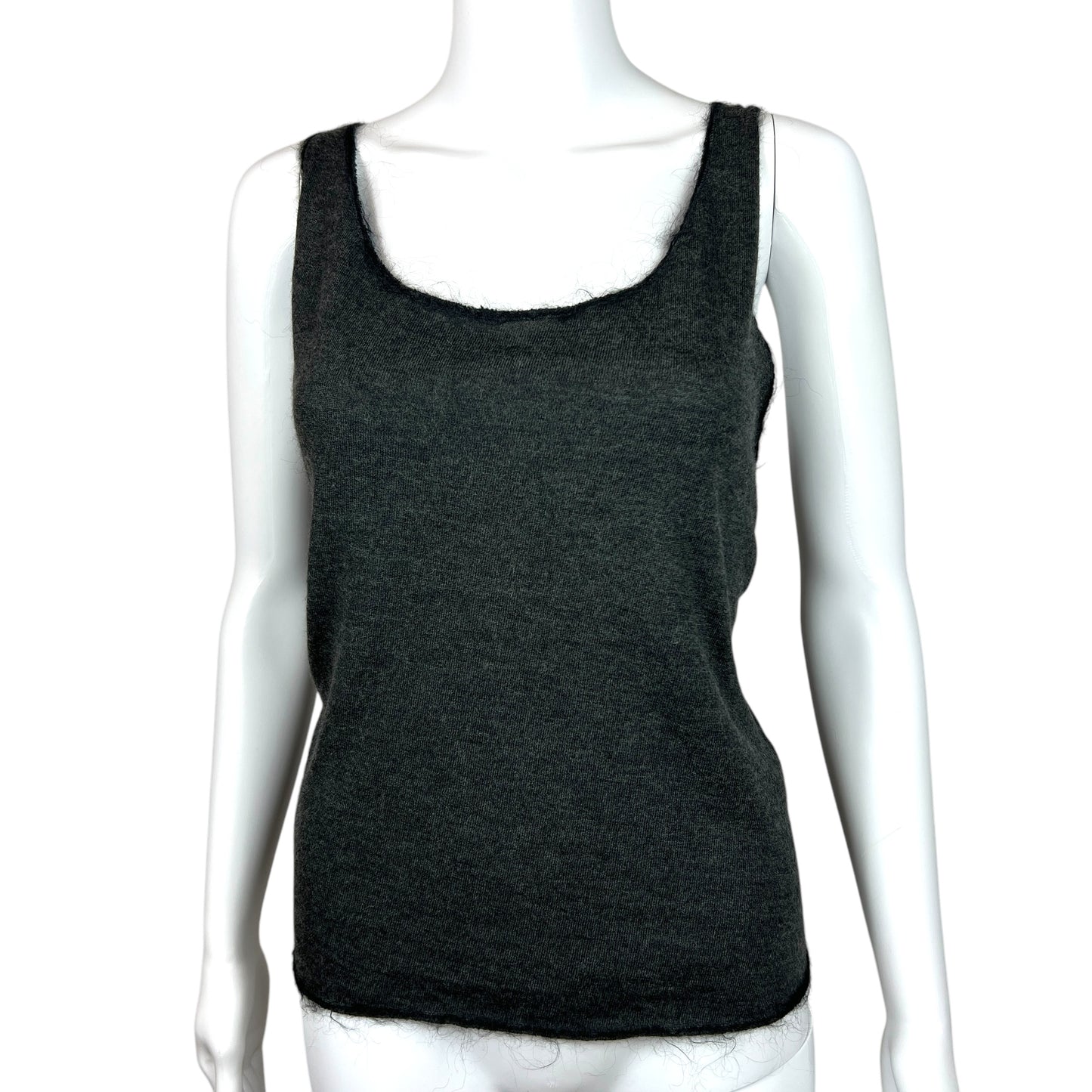 Prada Gray Cashmere Knit Tank Top