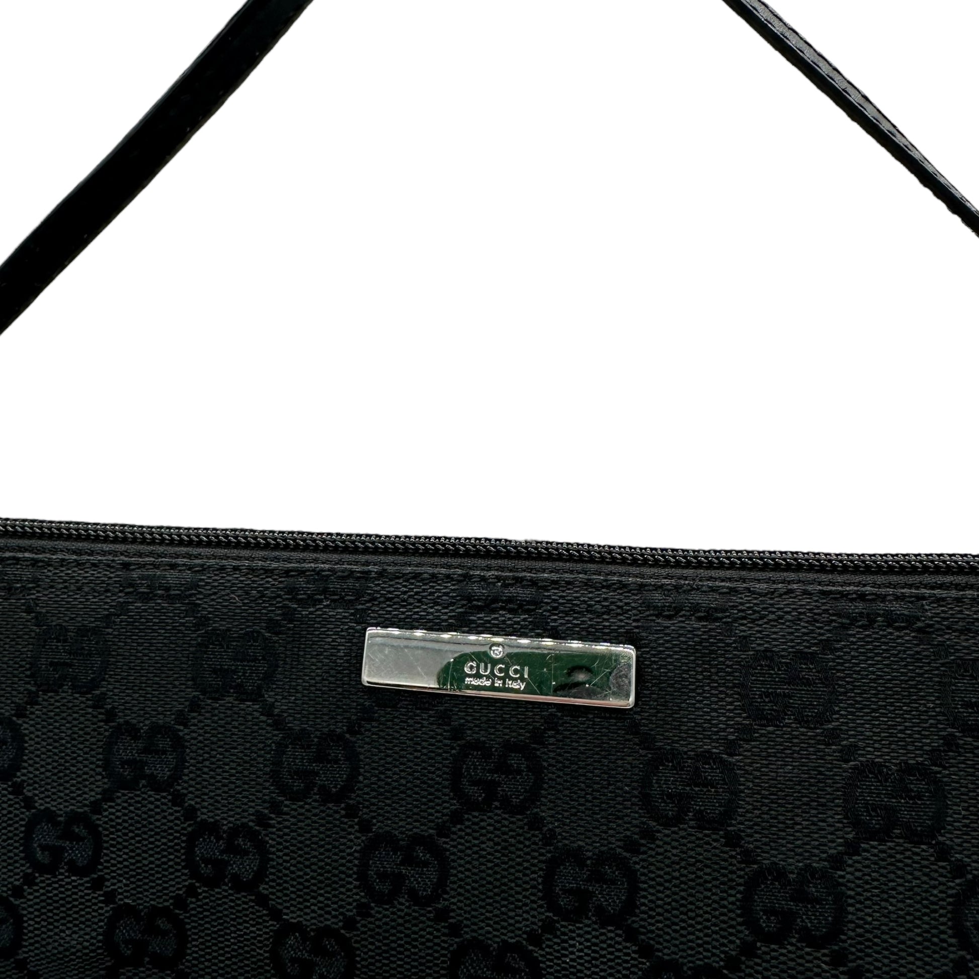 Gucci Black Monogram Canvas Pochette Bag - Outfit Repeater