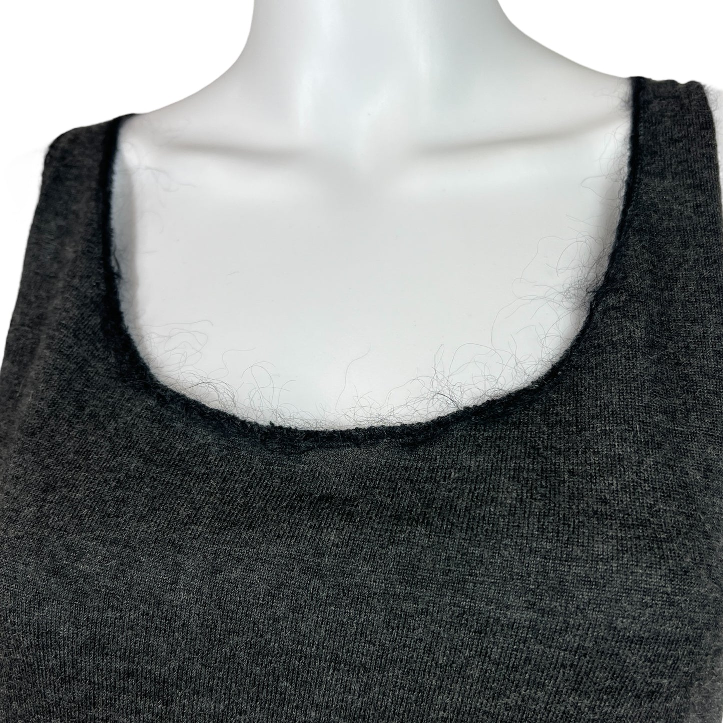 Prada Gray Cashmere Knit Tank Top