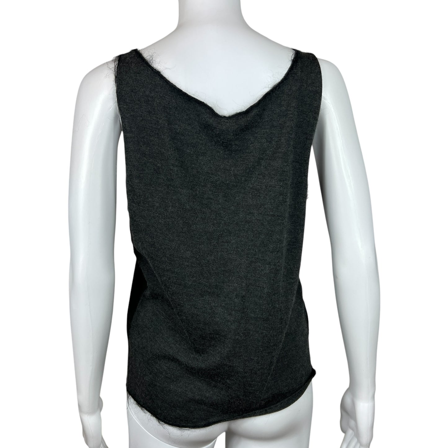 Prada Gray Cashmere Knit Tank Top