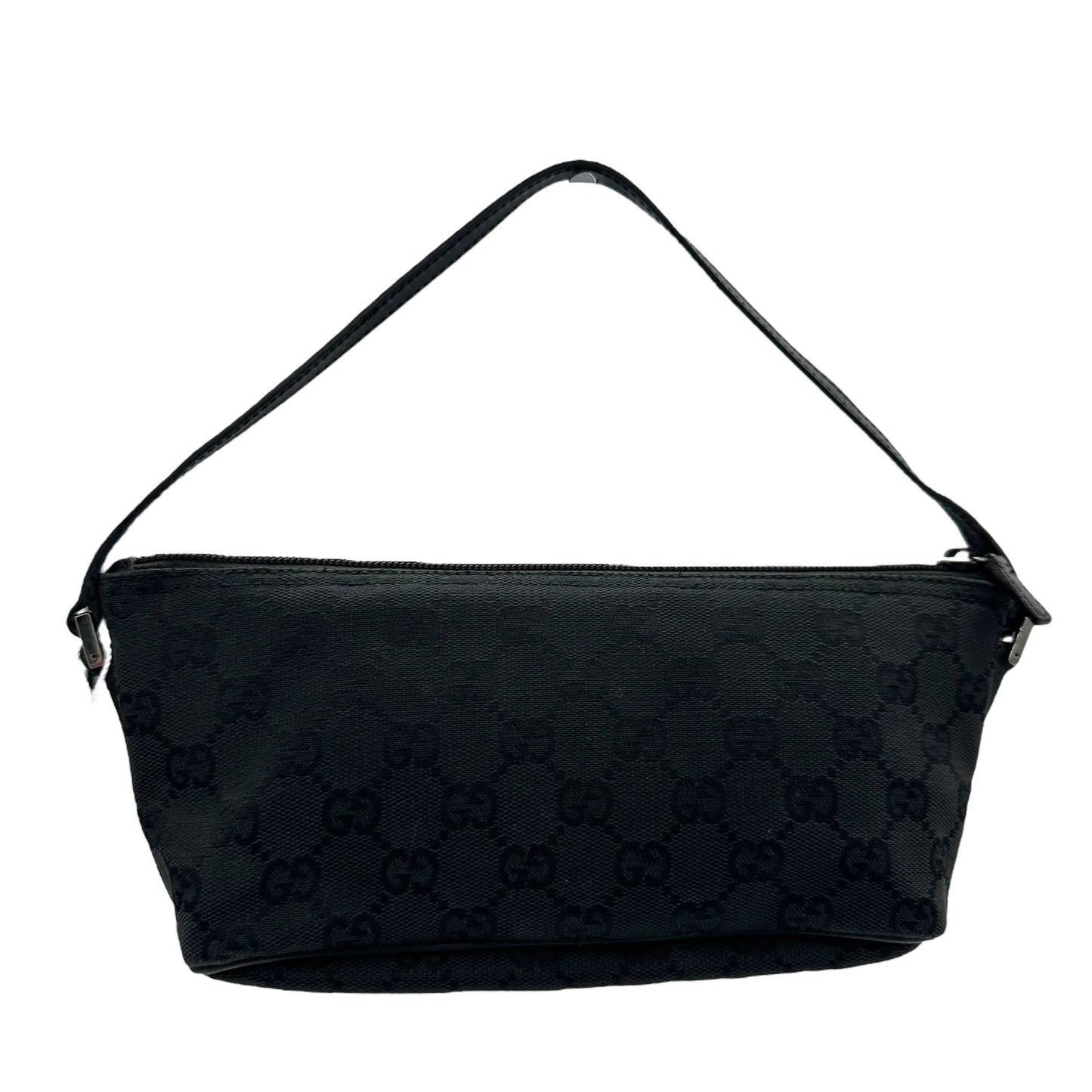 Gucci Black Monogram Canvas Pochette Bag - Outfit Repeater