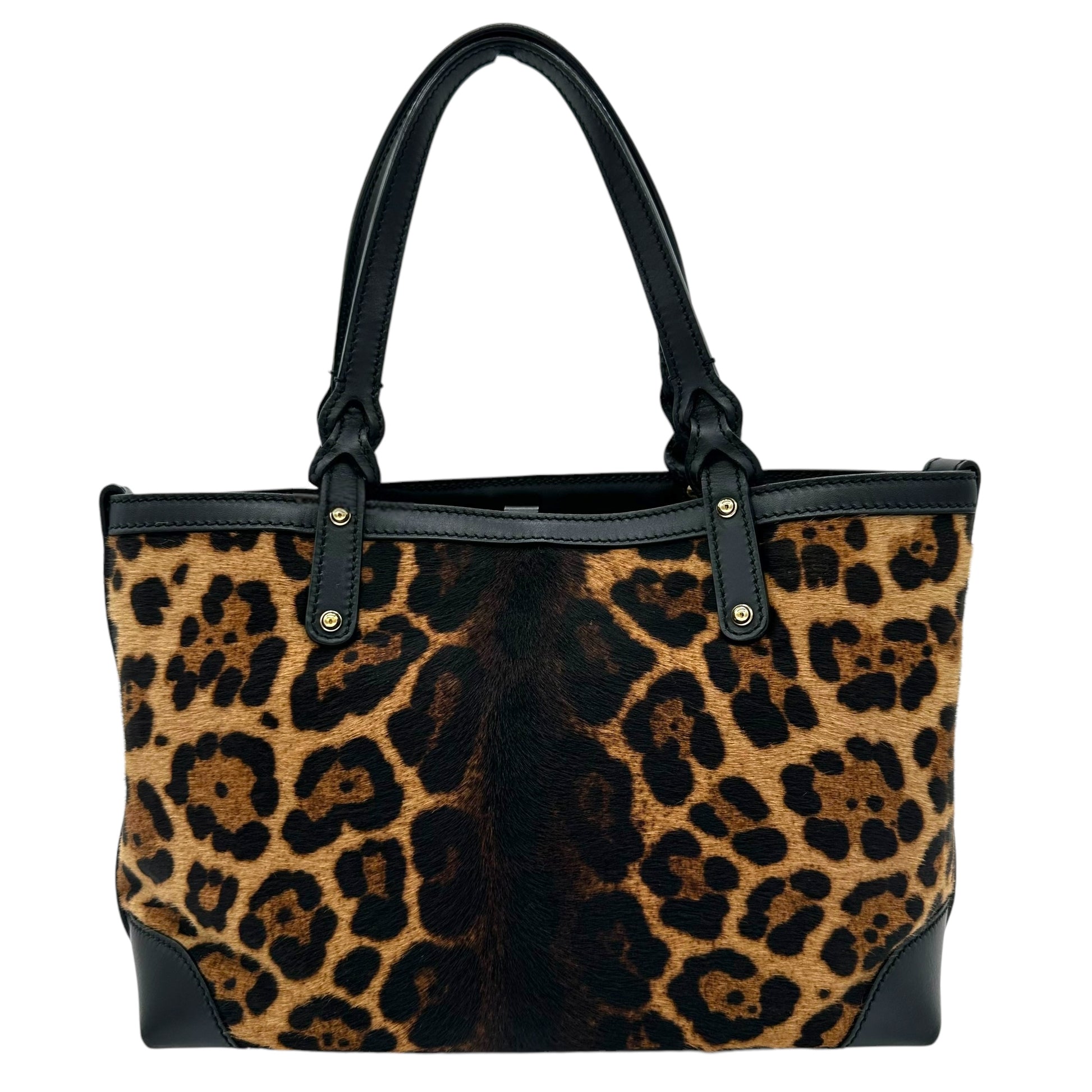 Gucci Leopard Print Pony Hair Tote Bag - Outfit Repeater
