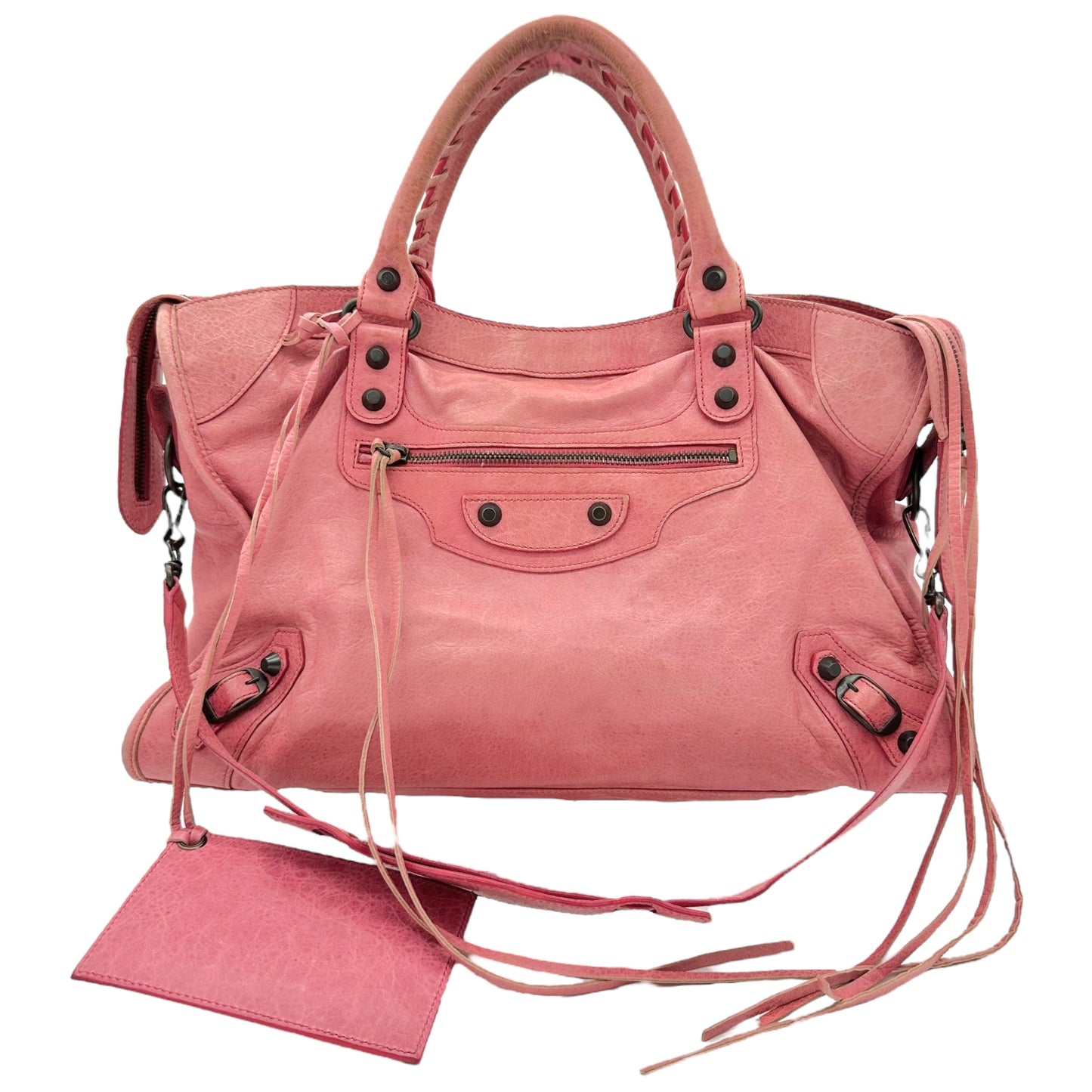 Balenciaga Pink Leather Giant City Bag - Outfit Repeater