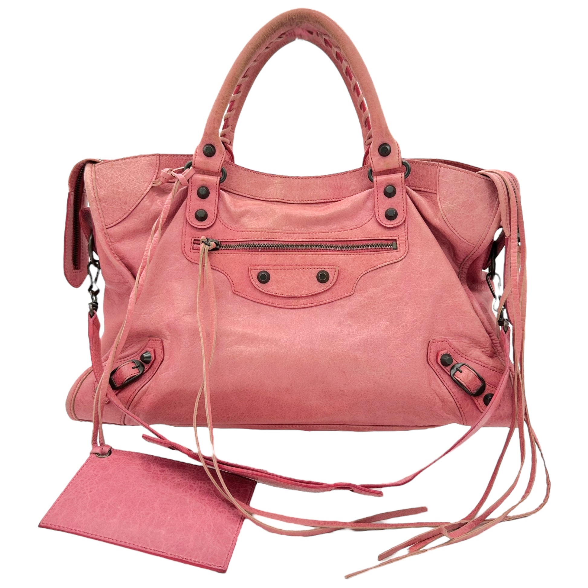 Balenciaga Pink Leather Giant City Bag - Outfit Repeater