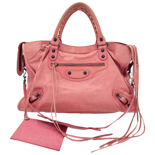 Balenciaga Pink Leather Giant City Bag - Outfit Repeater