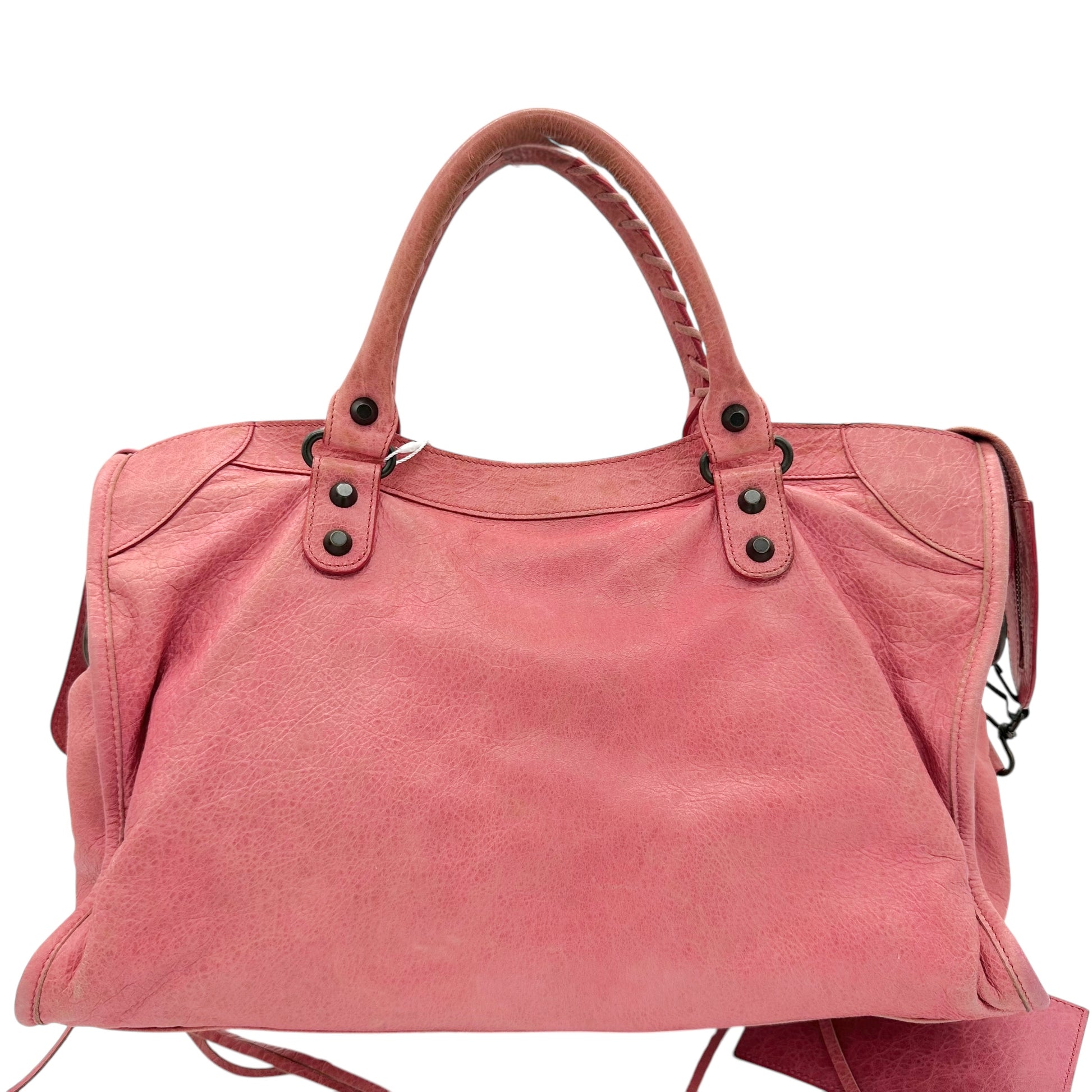 Balenciaga Pink Leather Giant City Bag - Outfit Repeater