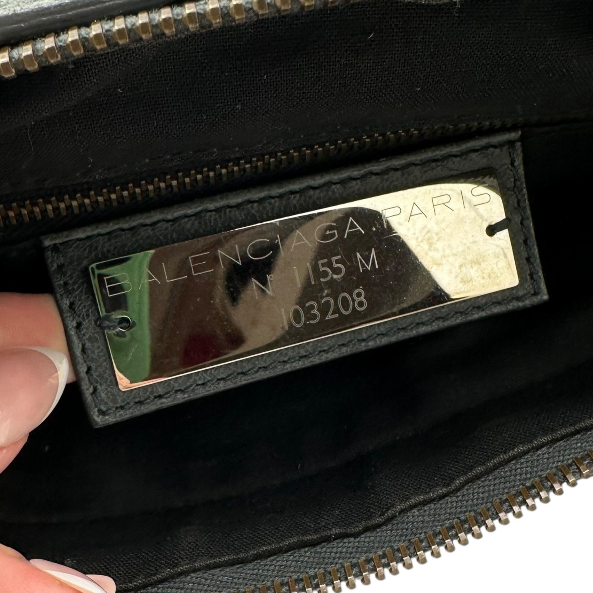 Balenciaga Dark Green / Black Leather First City Bag - Outfit Repeater