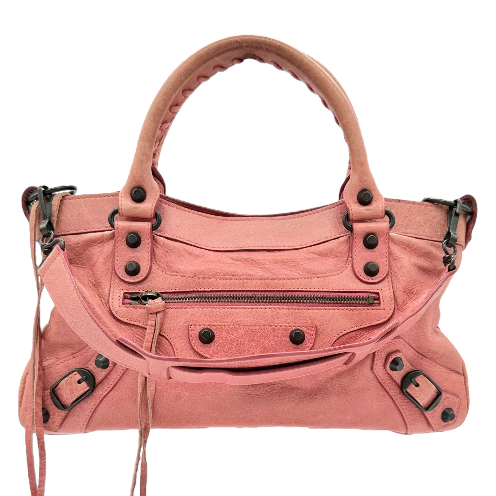 Balenciaga Pink Leather First City Bag - Outfit Repeater