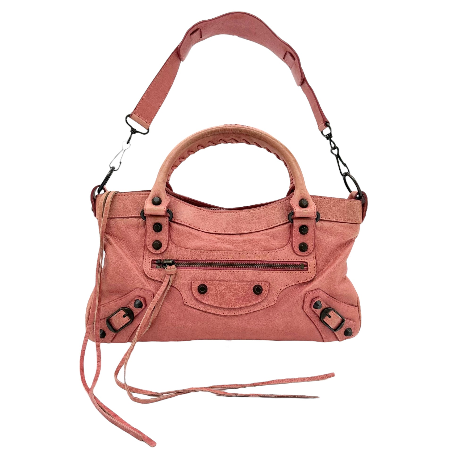 Balenciaga Pink Leather First City Bag - Outfit Repeater