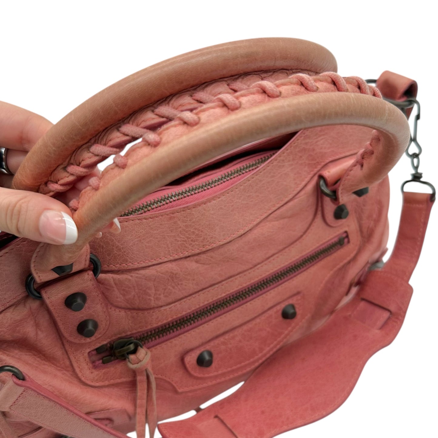 Balenciaga Pink Leather First City Bag - Outfit Repeater