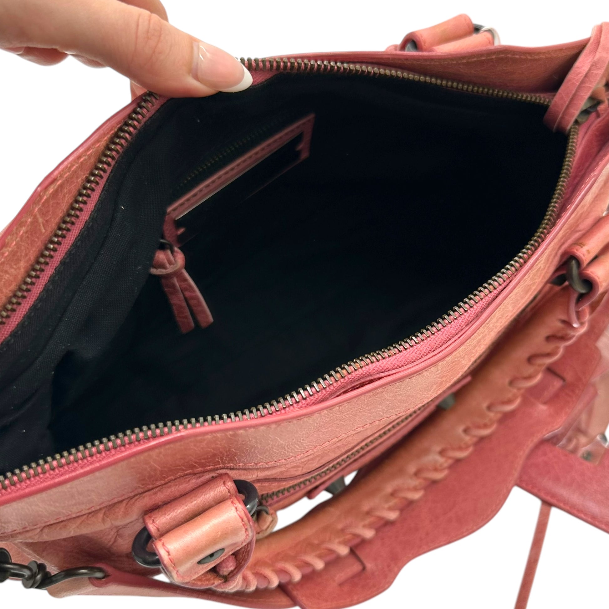 Balenciaga Pink Leather First City Bag - Outfit Repeater