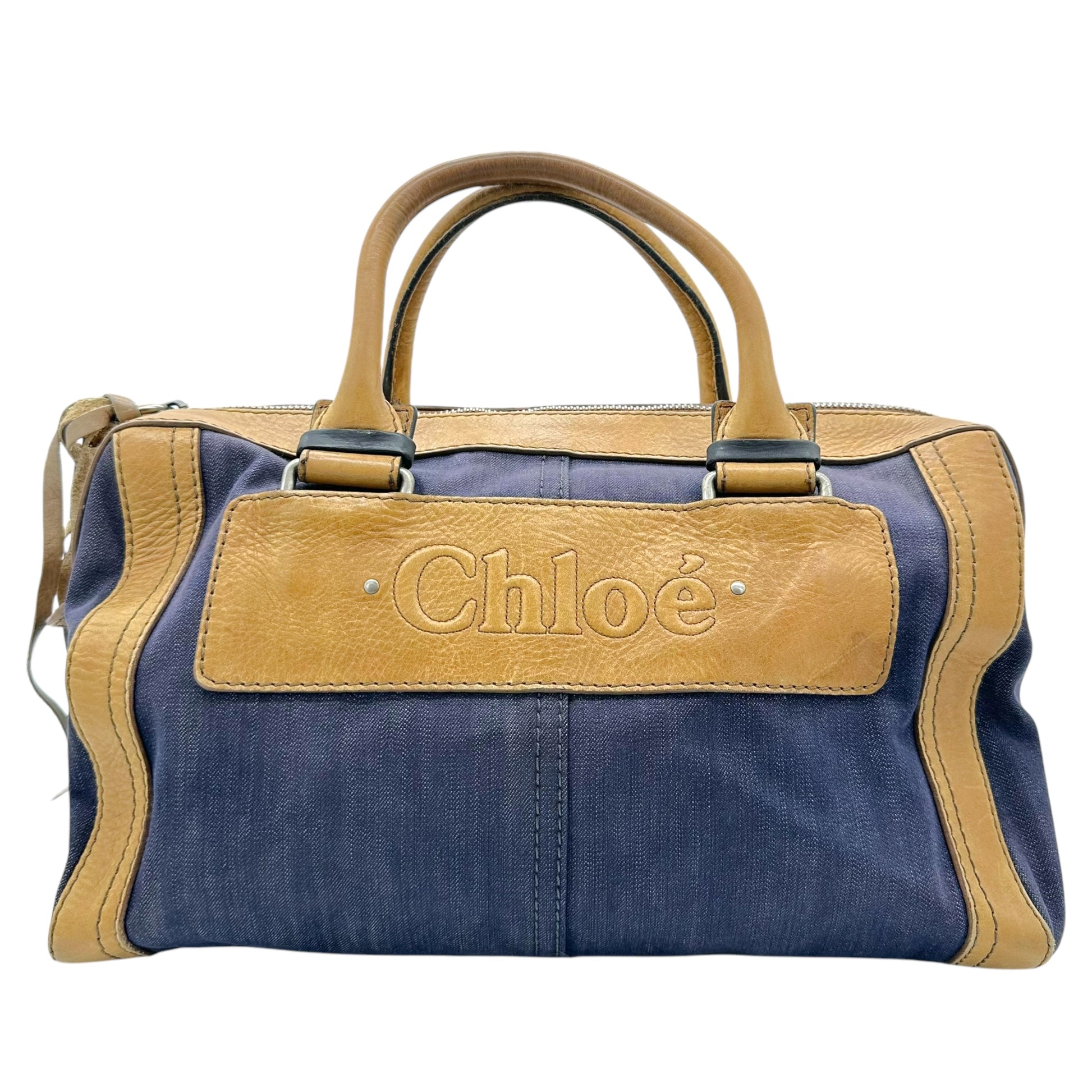 Chloé Denim Logo Boston Bag - Outfit Repeater
