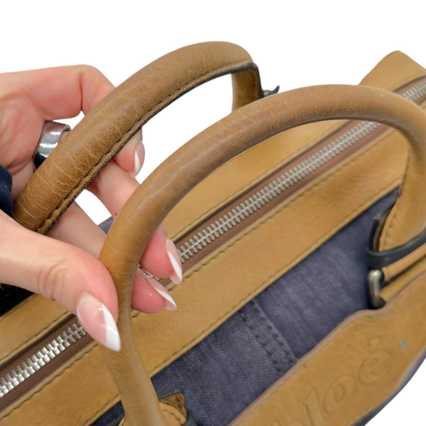 Chloé Denim Logo Boston Bag - Outfit Repeater