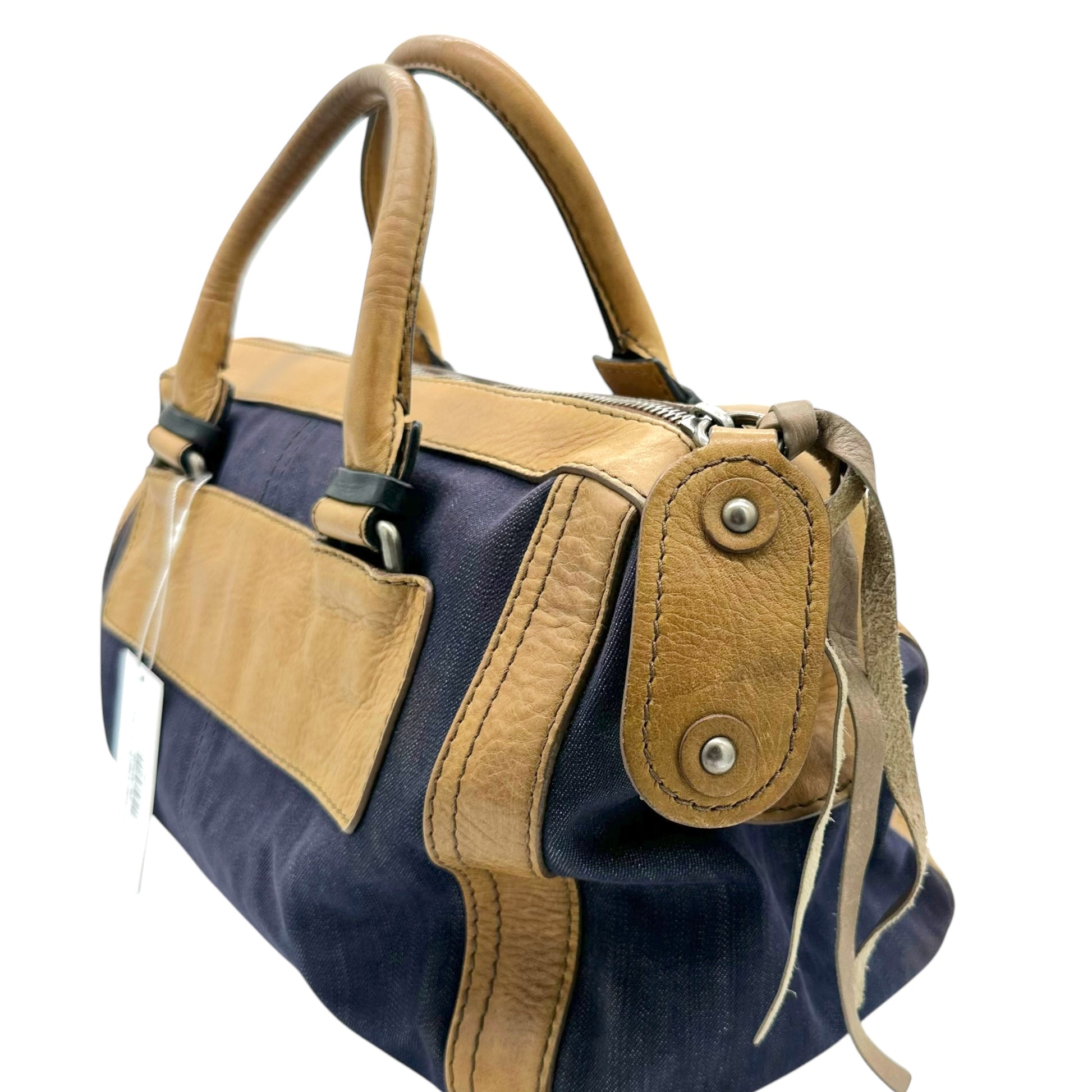 Chloé Denim Logo Boston Bag - Outfit Repeater