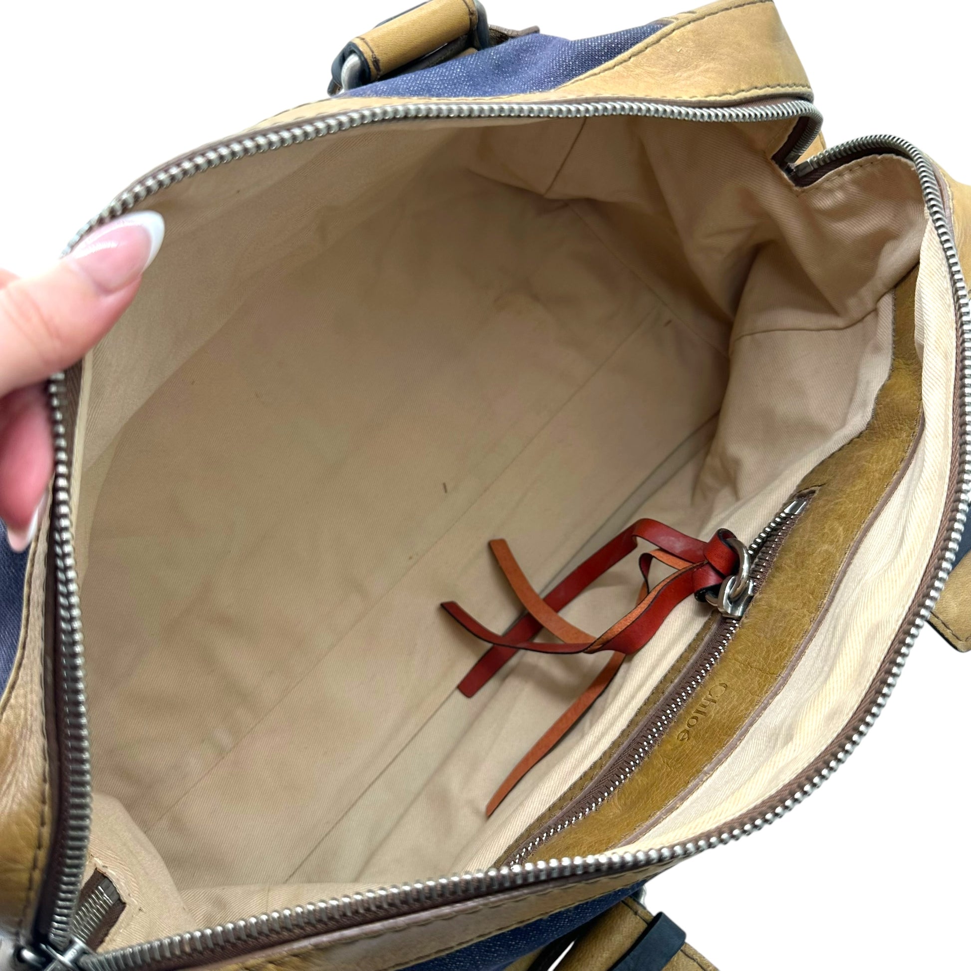 Chloé Denim Logo Boston Bag - Outfit Repeater