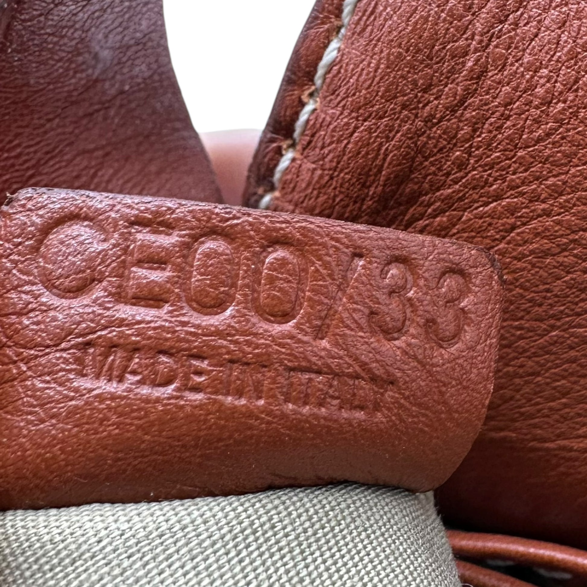 Celine Brown Leather Rivet Logo Shoulder Bag - Outfit Repeater