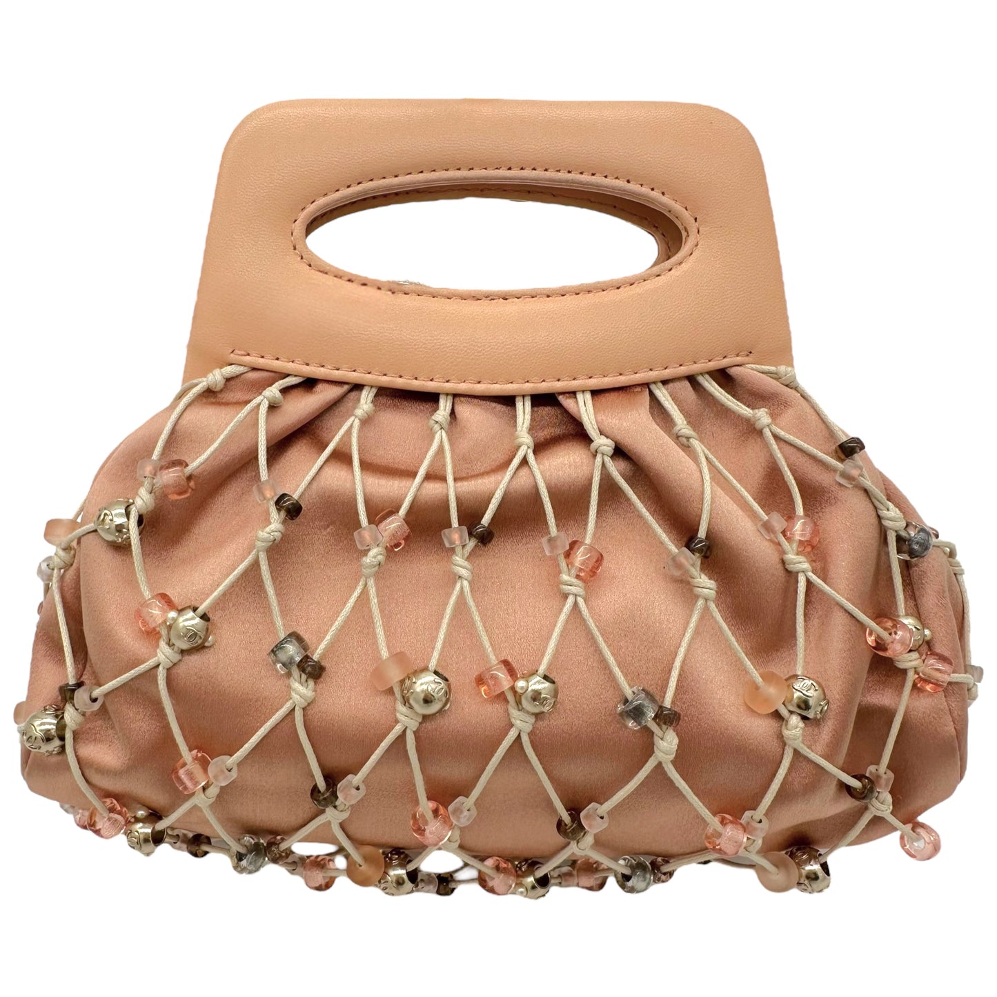 Chanel S/S 2004 Pink Beaded Crochet Clutch Bag - Outfit Repeater