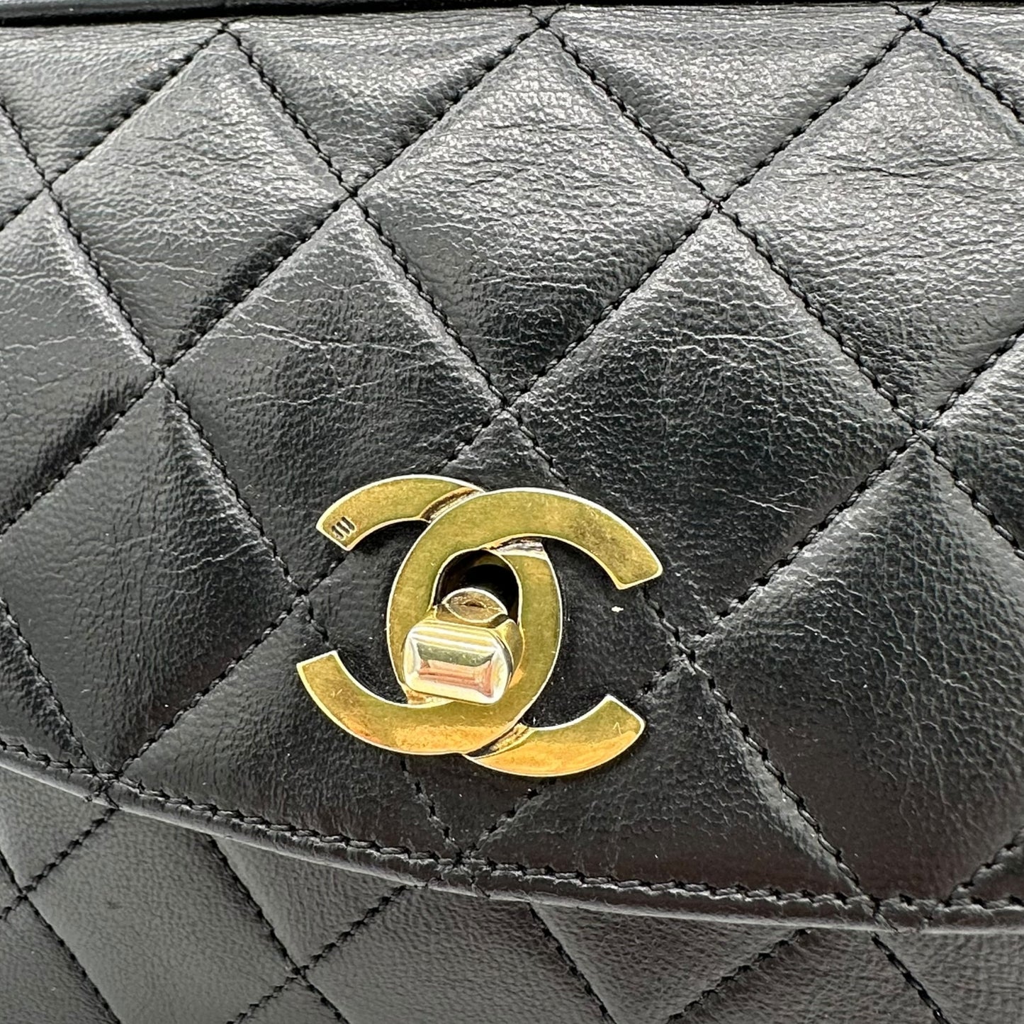 Chanel 1990 Black Quilted Leather Mini Flap Bag - Outfit Repeater