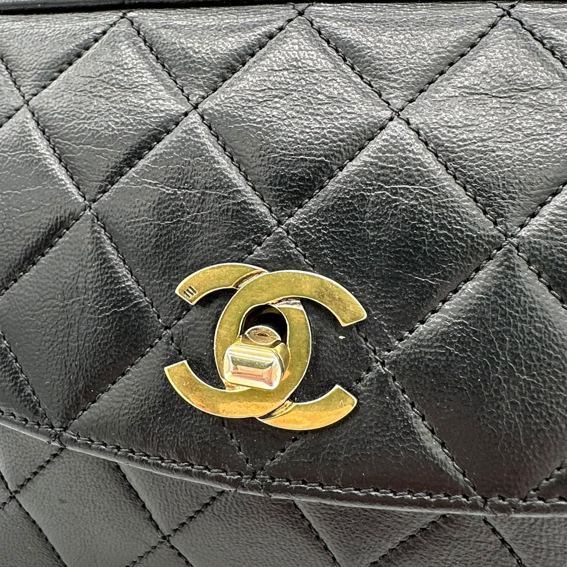 Chanel 1990 Black Quilted Leather Mini Flap Bag - Outfit Repeater
