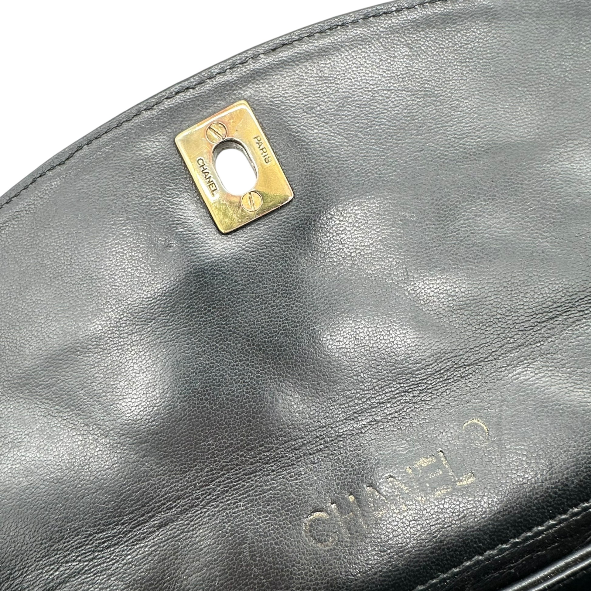 Chanel 1990 Black Quilted Leather Mini Flap Bag - Outfit Repeater