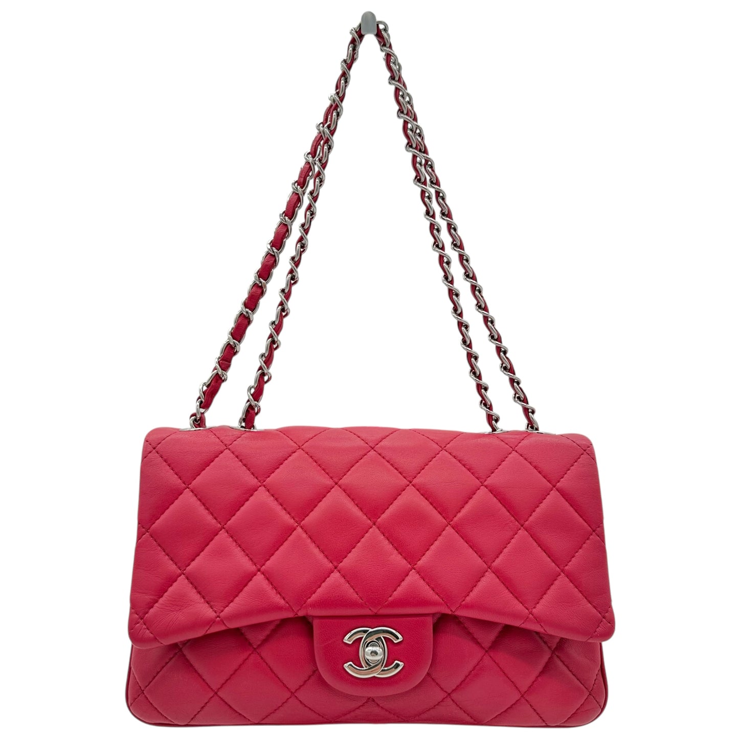 Chanel Red Quilted Leather Medium Flap Bag - Outfit Repeater