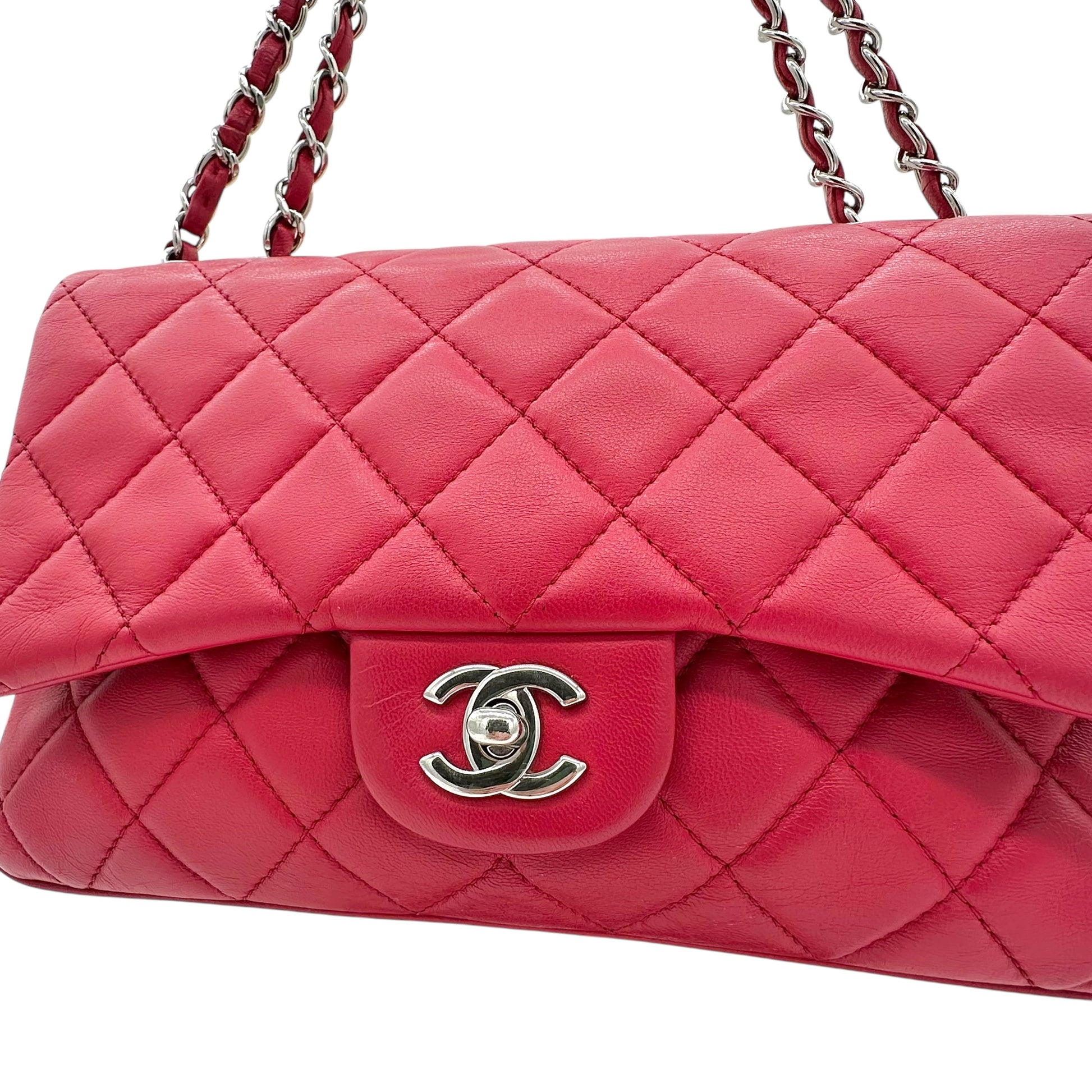 Chanel Red Quilted Leather Medium Flap Bag - Outfit Repeater