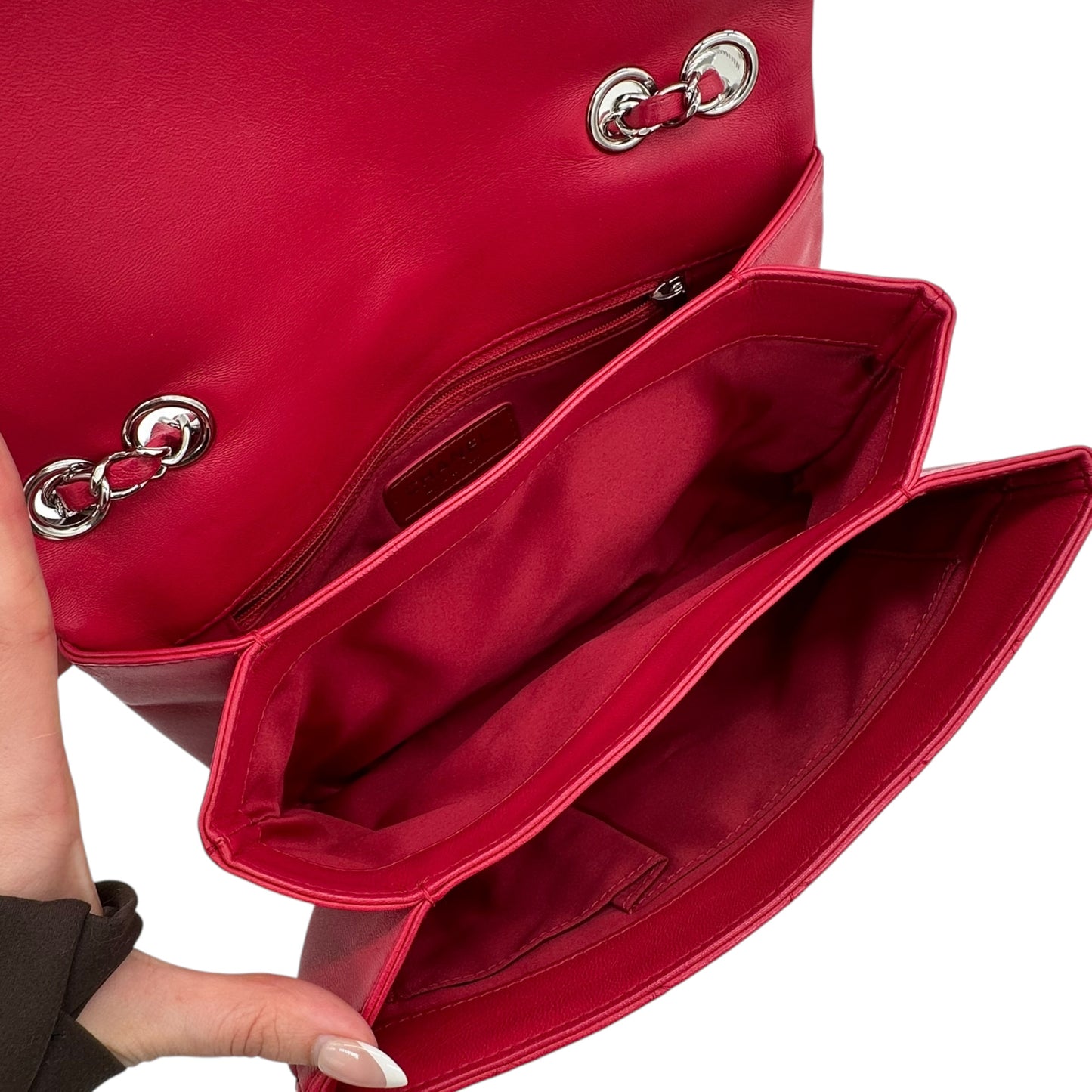 Chanel Red Quilted Leather Medium Flap Bag - Outfit Repeater