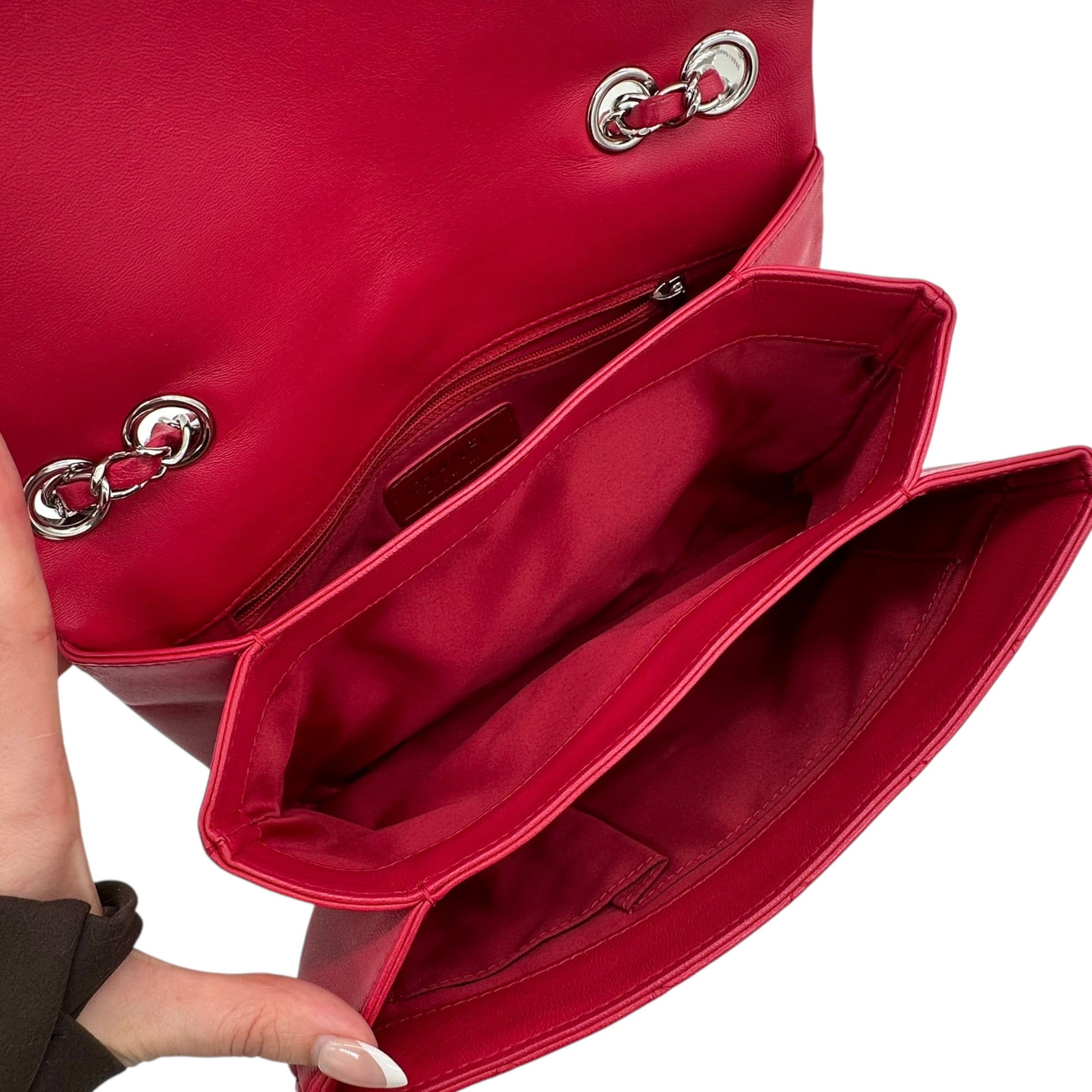 Chanel Red Quilted Leather Medium Flap Bag - Outfit Repeater