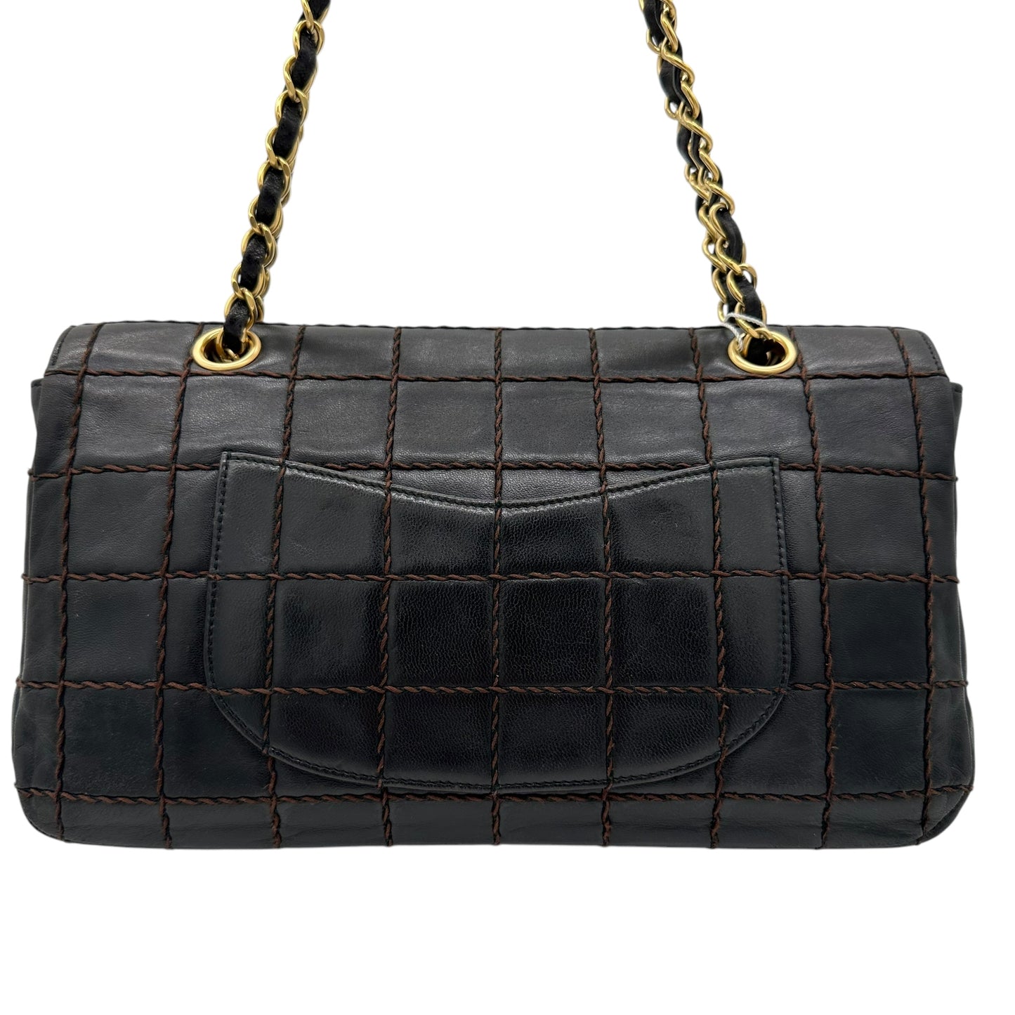 Chanel Black & Brown Chocolate Bar Quilted Medium Flap Bag - Outfit Repeater