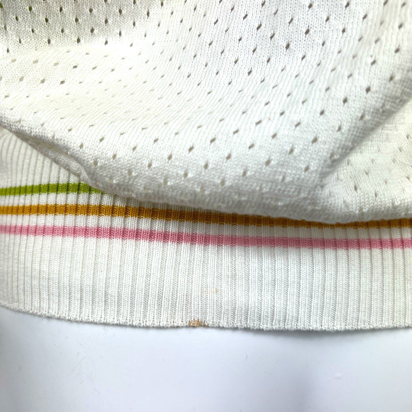 Christian Dior S/S 2004 White Striped Logo Sweater