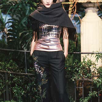 Dolce & Gabbana F/W 1998 Black Cashmere Shawl