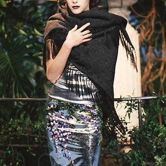 Dolce & Gabbana F/W 1998 Black Cashmere Shawl