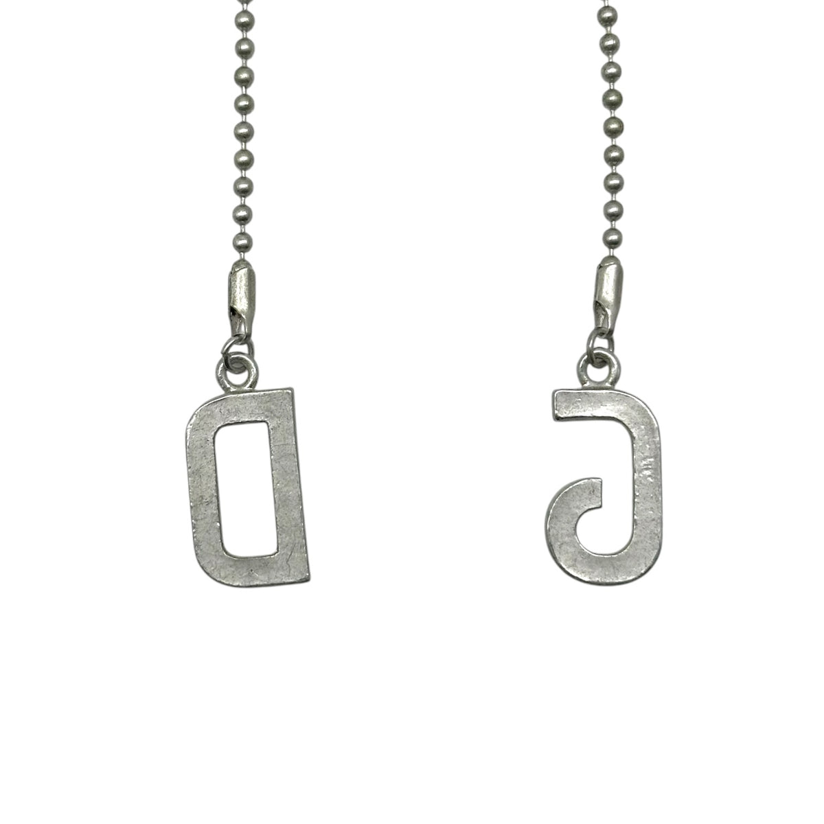 Dolce & Gabbana Silver Crystal Logo Ball Chain Wrap Necklace