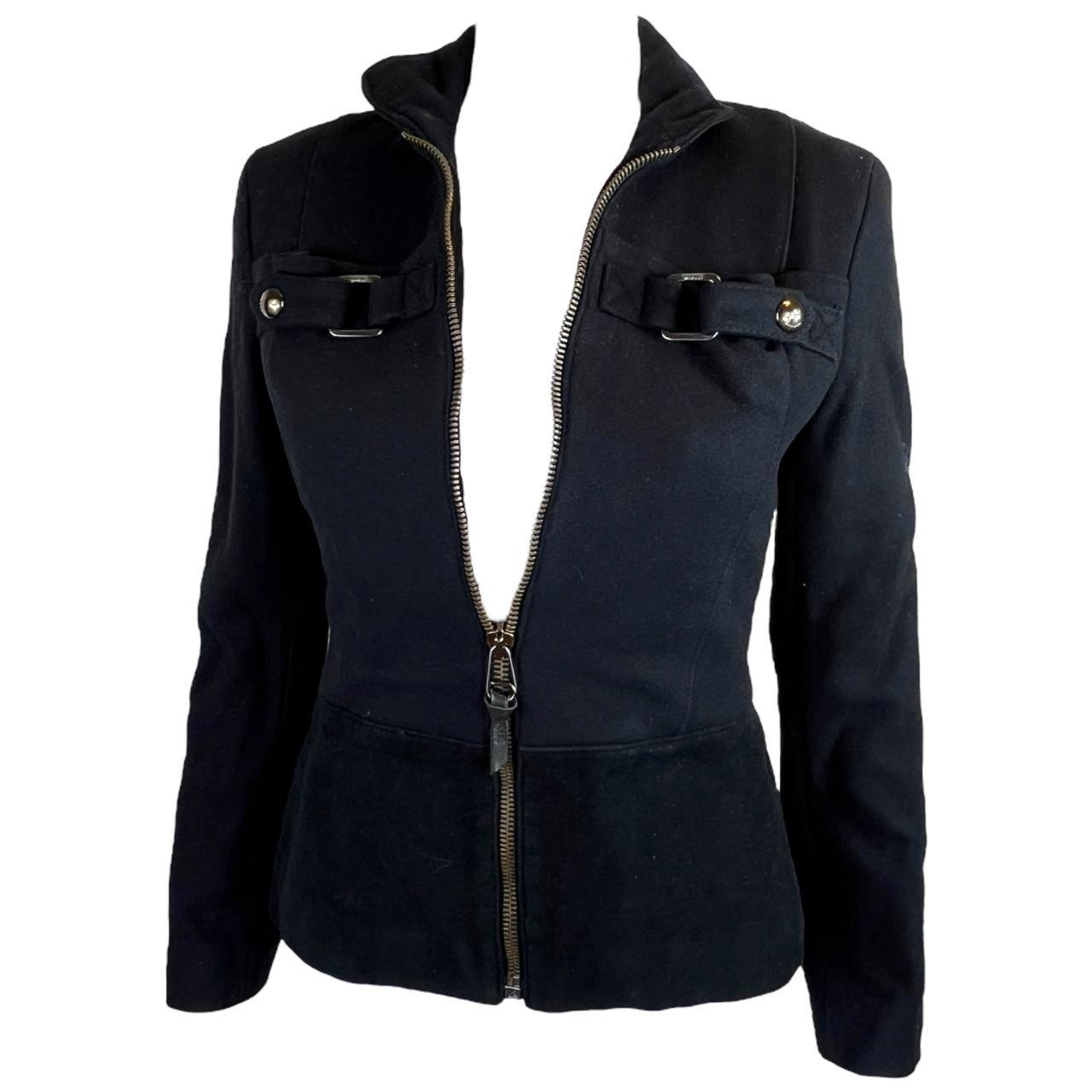 Versus Versace Black Wool Racing Style Jacket - Outfit Repeater