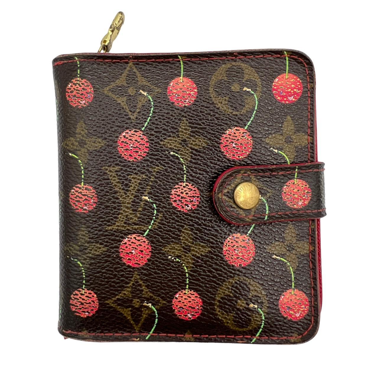 Louis Vuitton Compact Wallet Cherry Monogram Coated Canvas