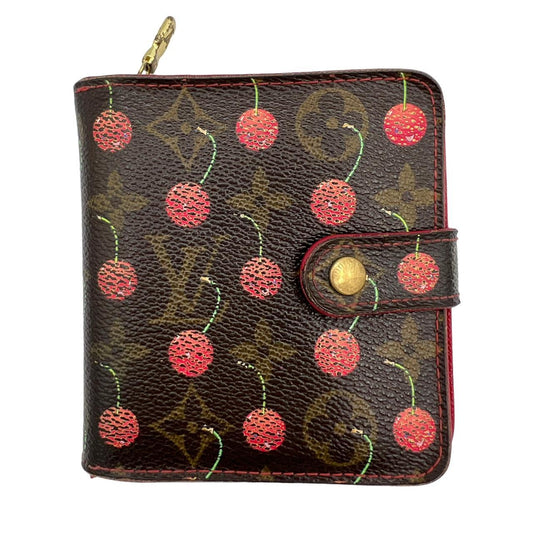 Louis Vuitton Compact Wallet Cherry Monogram Coated Canvas