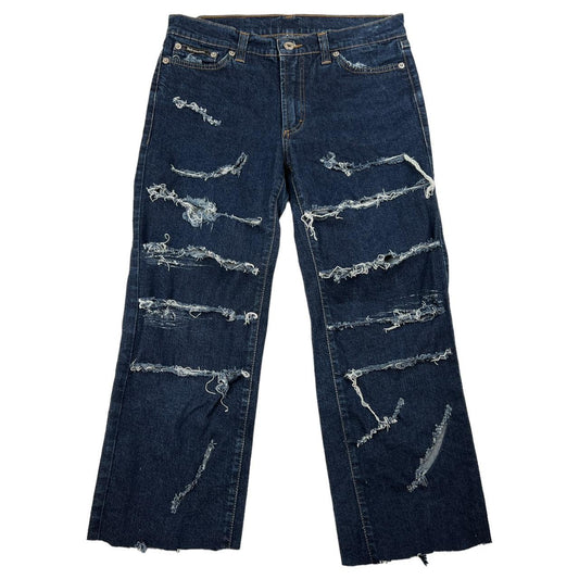 Dolce & Gabbana Super Distressed Denim Capri Pants