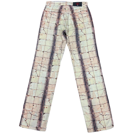 JPG Gaultier Jeans by Jean-Paul Gaultier Cracked Tile Printed Jeans