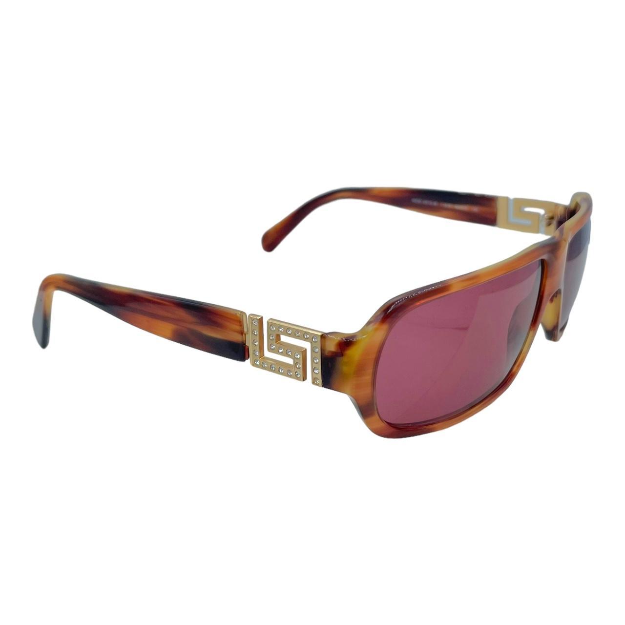 Versace Tortoise Shell Crystal Embellished Sunglasses