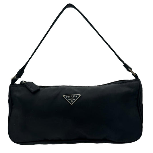 Prada Black Nylon Mini Pochette Shoulder Bag