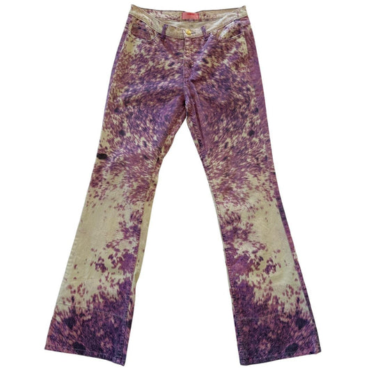 Roberto Cavalli Purple Printed Jeans