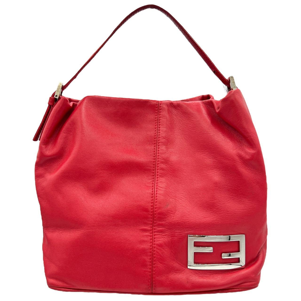 Fendi Red Leather Bucket Bag - Outfit Repeater