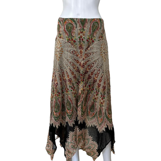Jean Paul Gaultier Paisley Print Asymmetrical Maxi Skirt - Outfit Repeater